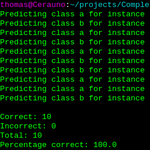 Bayesian classification results