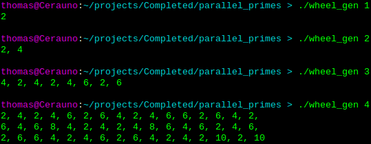 Output of the wheel generator